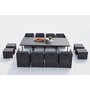 Voir la diapositive 5 : CONCEPT USINE Table et chaise 12 places encastrables alu résine noir-gris SUNSET