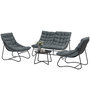 Voir la diapositive 5 : OUTSUNNY Salon de jardin 4 places 4 pièces grand confort