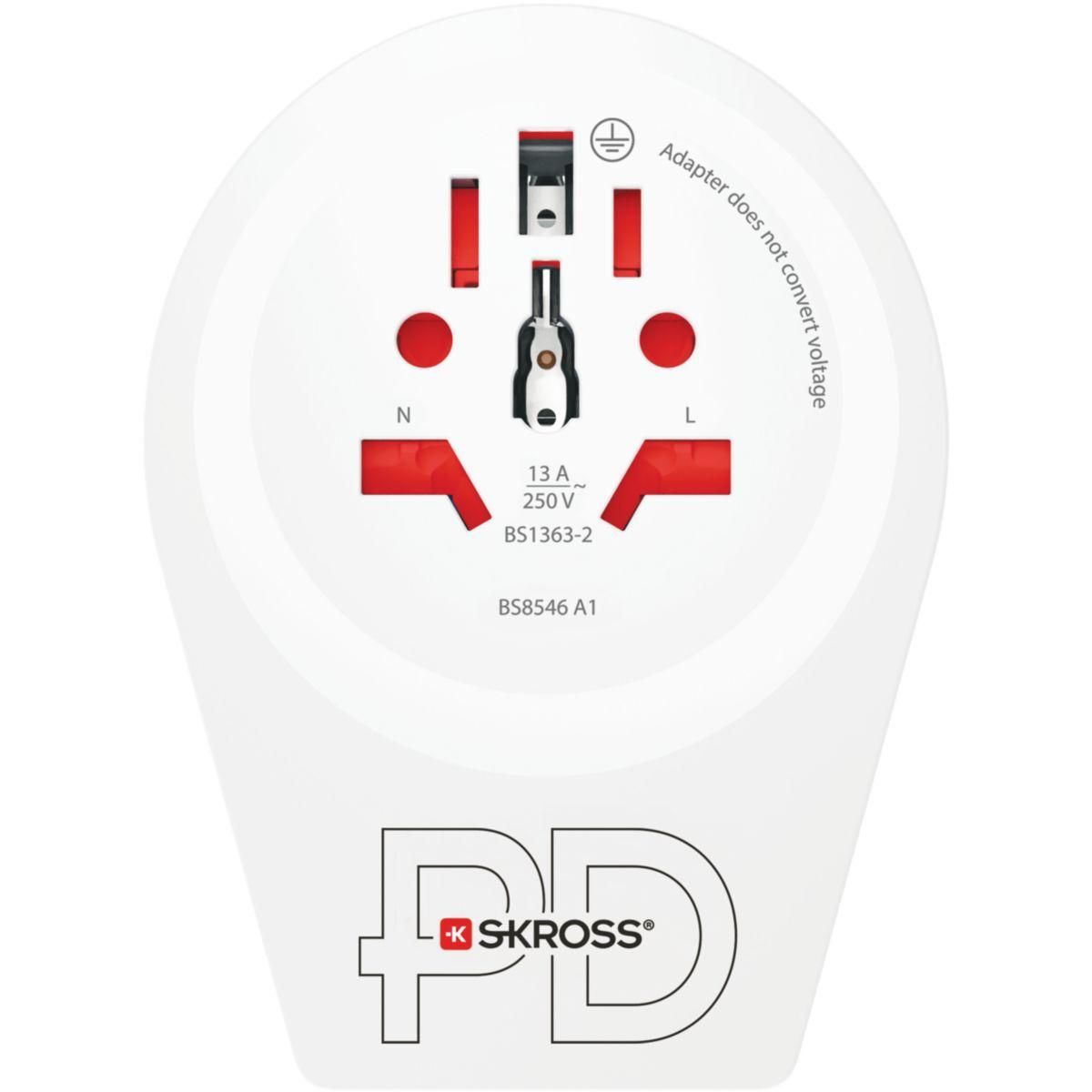 Skross Adaptateur de voyage Monde vers europe 20W