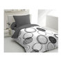 Voir la diapositive 1 : HOME LINGE PASSION Parure de couette microfibre Audace - 1 housse de couette 140x200 cm + 1 taie d'oreiller 63x63 cm - Gris clair - HOME LINGE PASS