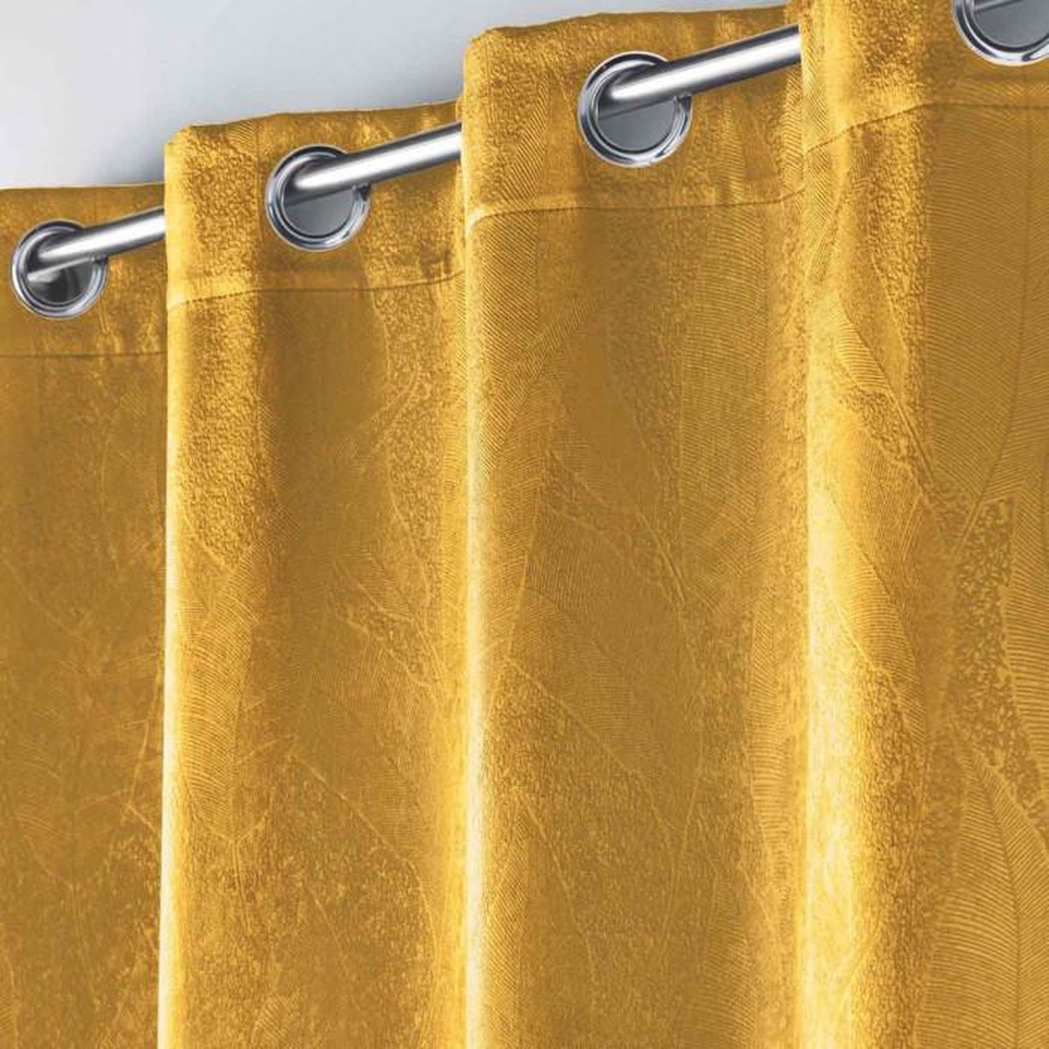 Voir la diapositive 2 : Paris Prix Rideau Occultant  Mélodie  135x240cm Ocre