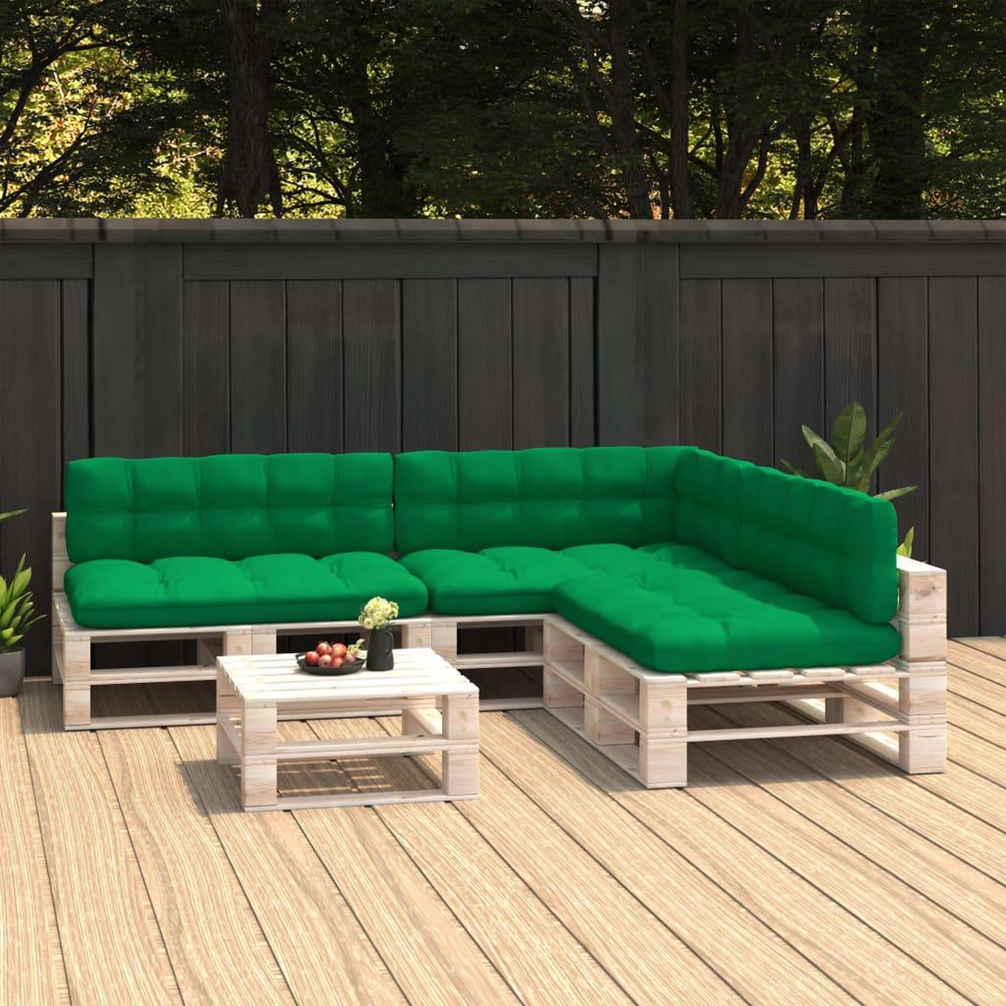 Voir la diapositive 1 : VIDAXL Coussins de canape palette lot de 7 Vert
