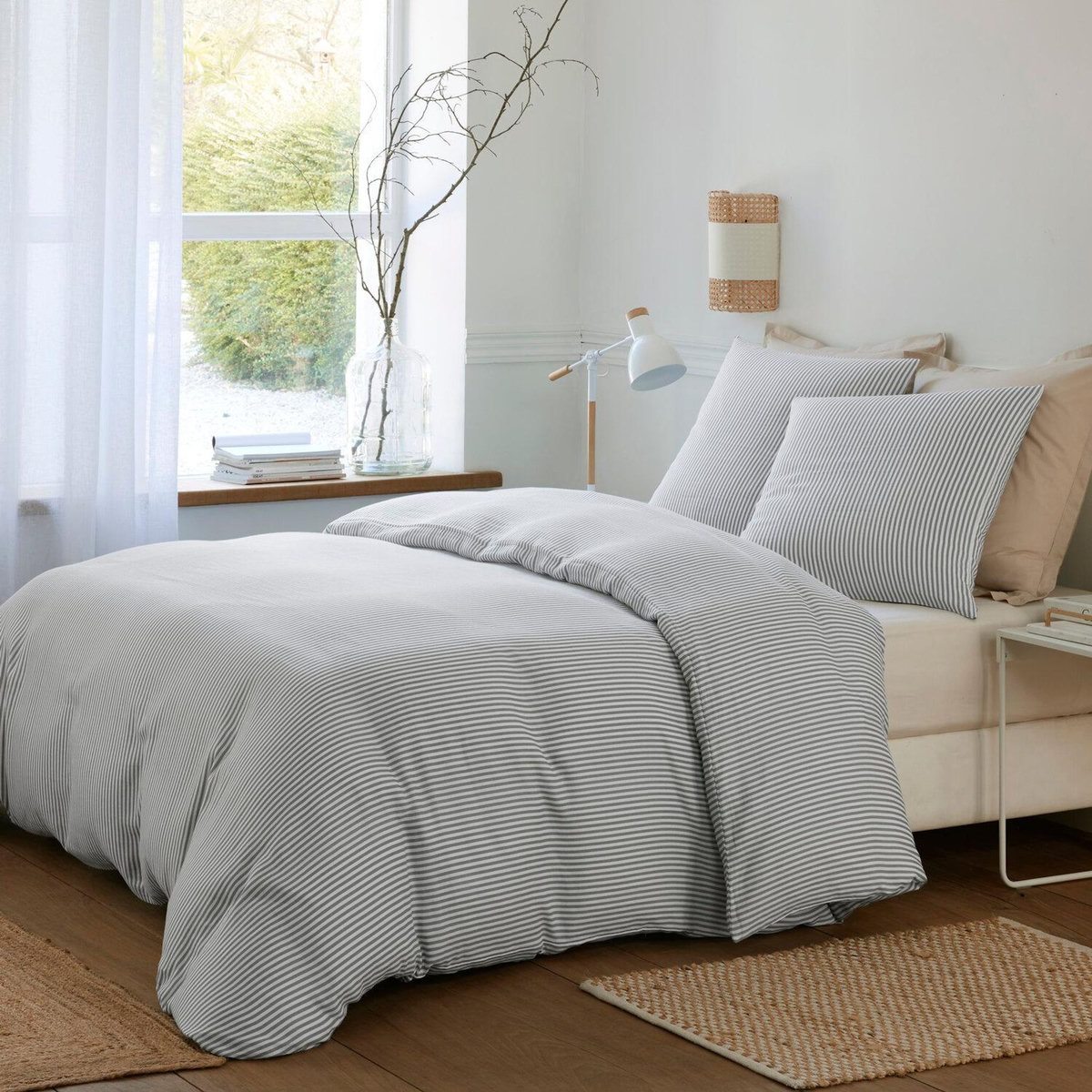 BATON ROUGE Parure housse de couette 100% gaze de coton imprimé laya