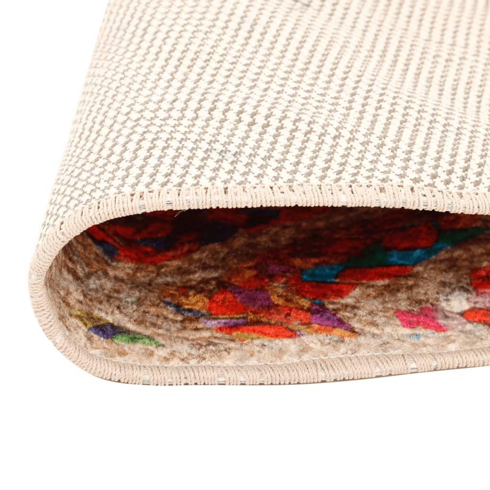 Voir la diapositive 3 : VIDAXL Tapis lavable multicolore Ø 120 cm antiderapant