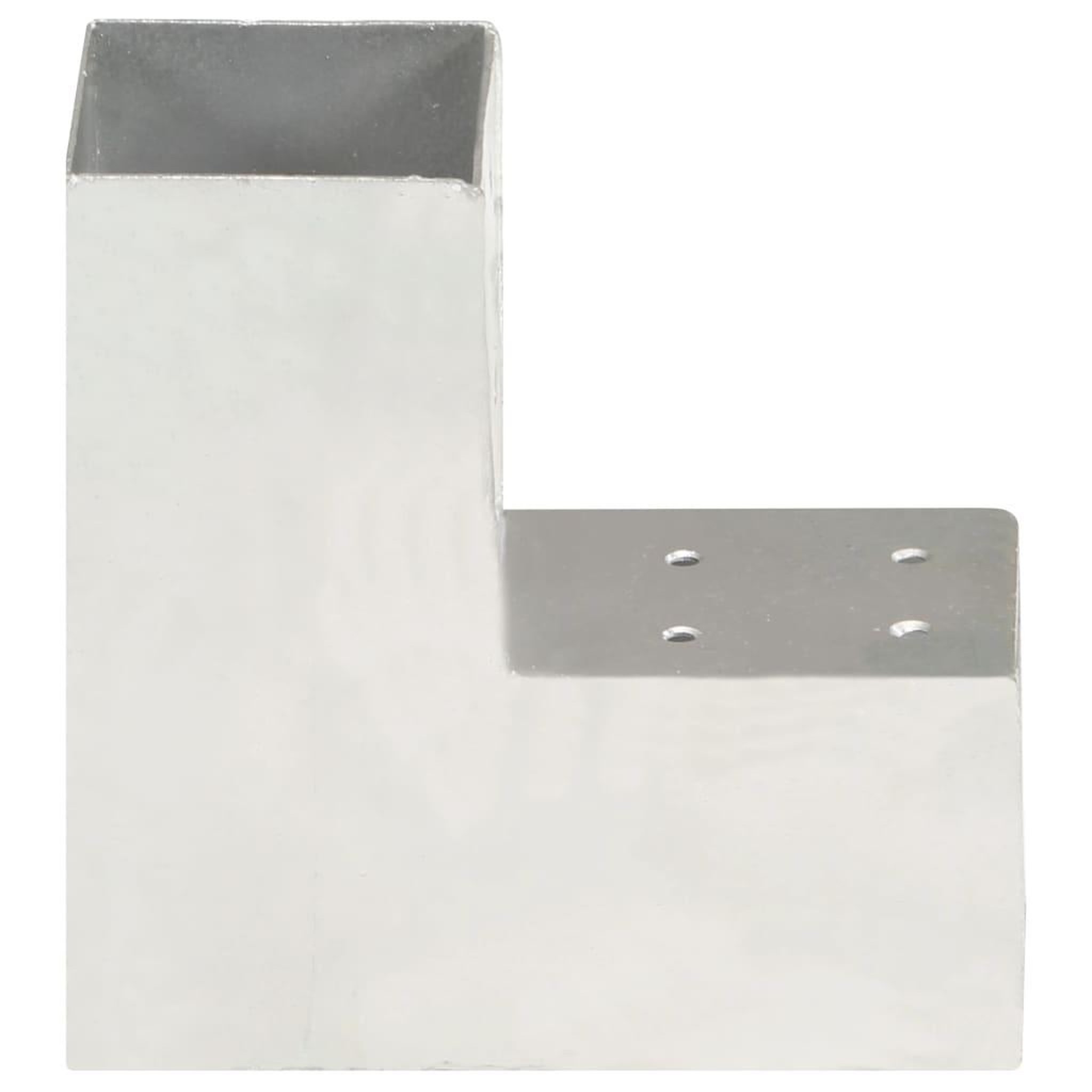 Voir la diapositive 3 : VIDAXL Connecteurs de poteau 4 pcs Forme en L Metal galvanise 81x81 mm