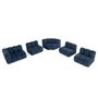 Voir la diapositive 2 : LISA DESIGN Debbie - canapé modulable d'angle droit 5 places en tissu texturé