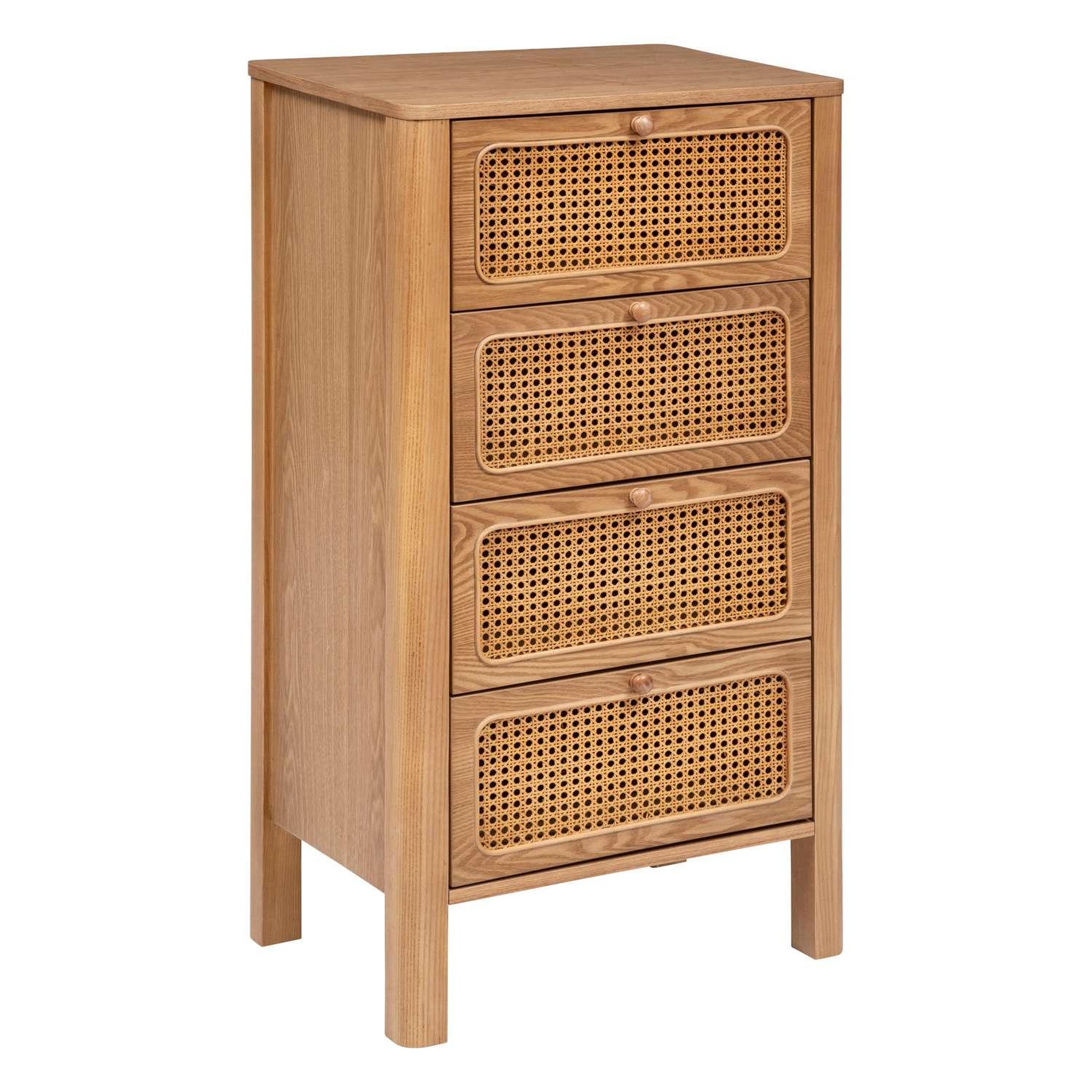 ATMOSPHERA Chiffonnier 4 tiroirs en cannage TIRIA - Marron