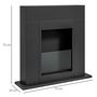 Voir la diapositive 3 : HOMCOM Cheminée bioéthanol design contemporain - brûleur 0,9 L - contrôle de flamme inclus - acier noir verre trempé