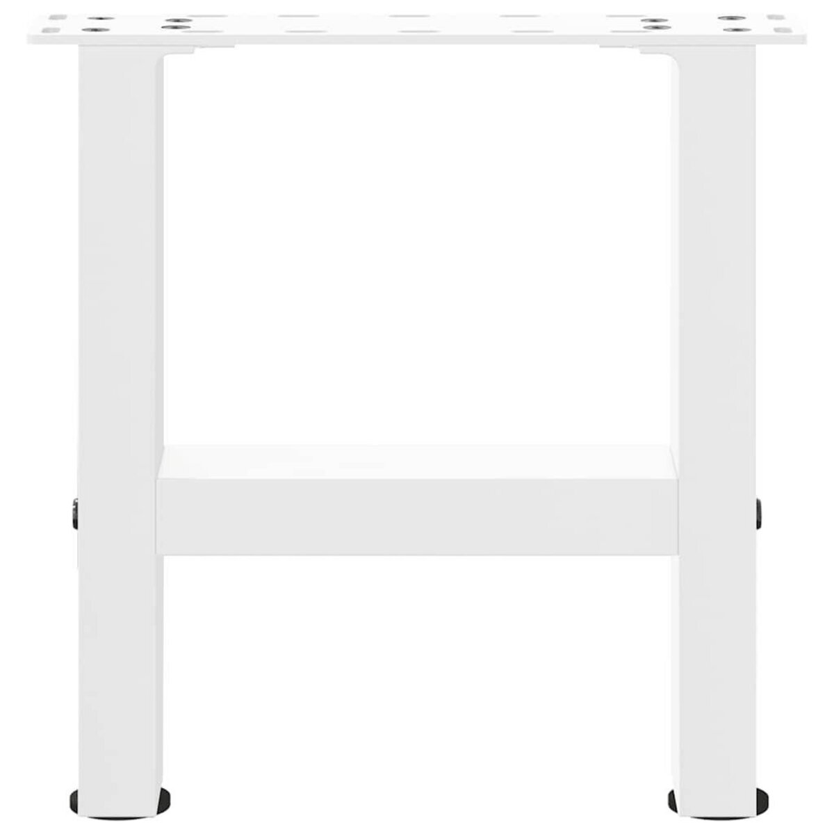 VIDAXL Pieds de table basse blanc 2 pcs 40x(30-31) cm acier