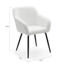 Voir la diapositive 6 : ID MARKET Lot de 2 chaises de salle à manger, fauteuils de table SHELIA en tissu bouclette