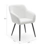 Voir la diapositive 6 : ID MARKET Lot de 2 chaises de salle à manger, fauteuils de table SHELIA en tissu bouclette