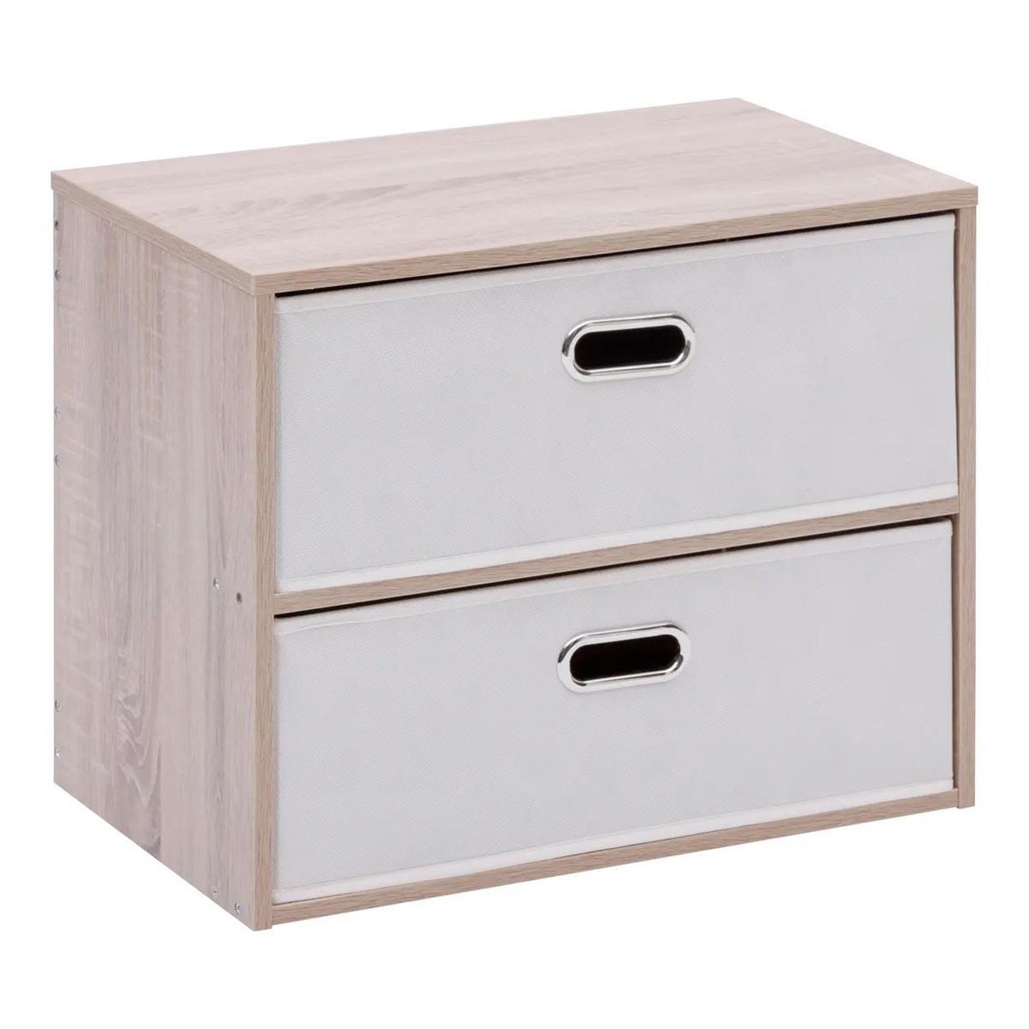 FIVE Commode 2 tiroirs paniers  dress up  50cm beige