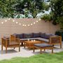 Voir la diapositive 1 : VIDAXL Salon de jardin 8 pcs avec coussin Bois d'acacia solide