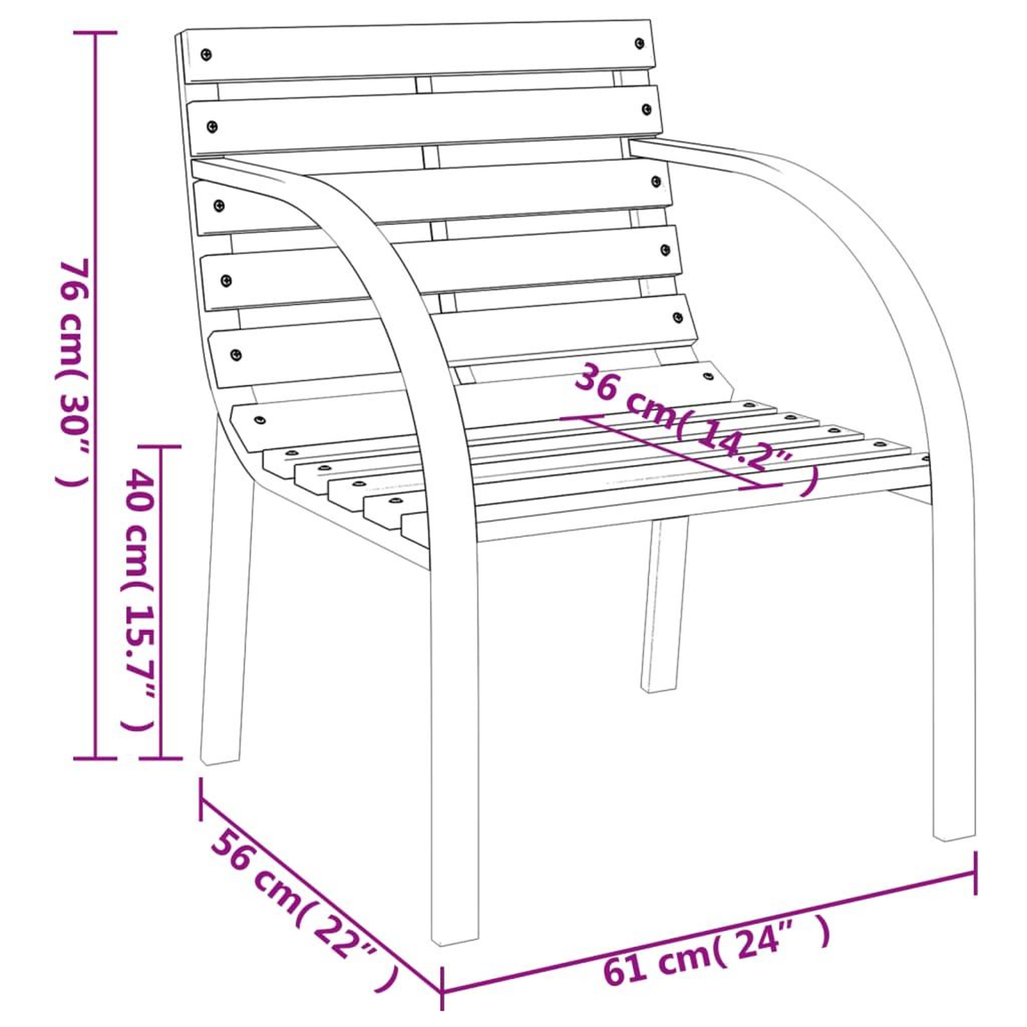 Voir la diapositive 6 : VIDAXL Chaises de jardin lot de 2 Gris Bois