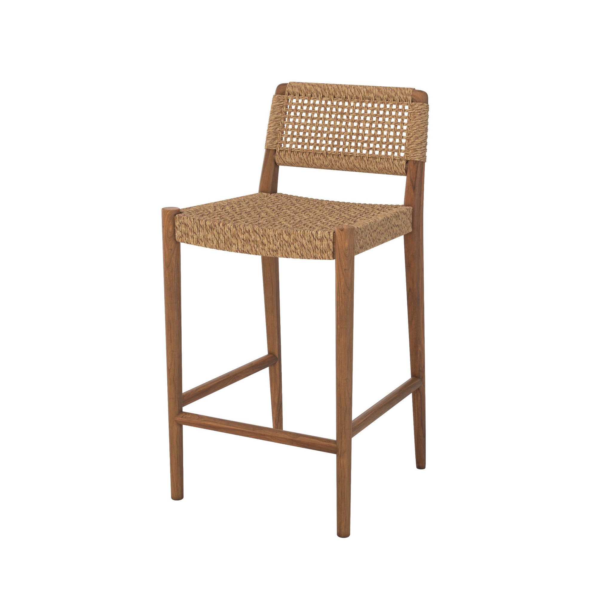 MAISON PAVANE Chaise pour îlot central de jardin 65 cm en teck vernis-yaba