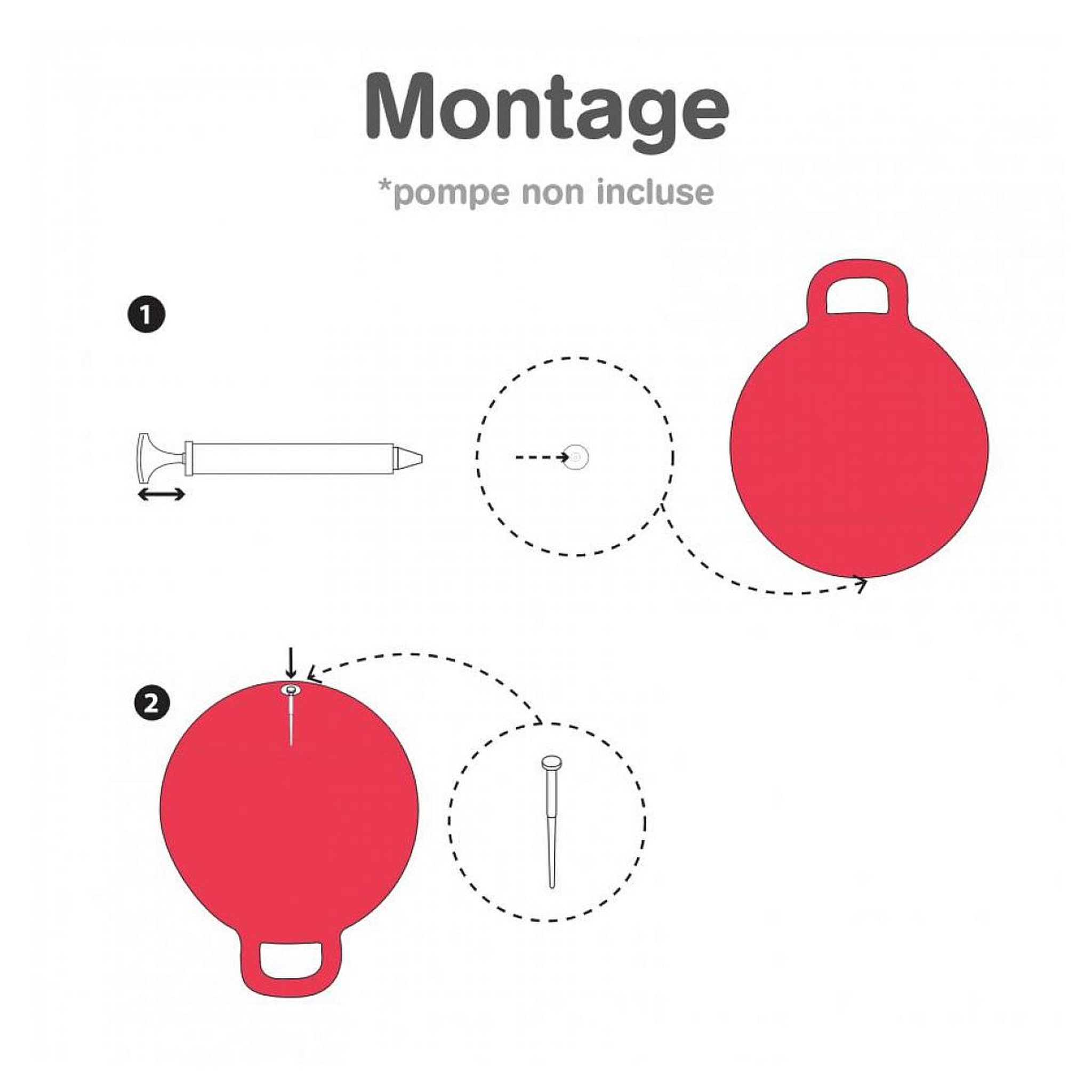 Voir la diapositive 2 : LUDI Ballon sauteur xxl rouge