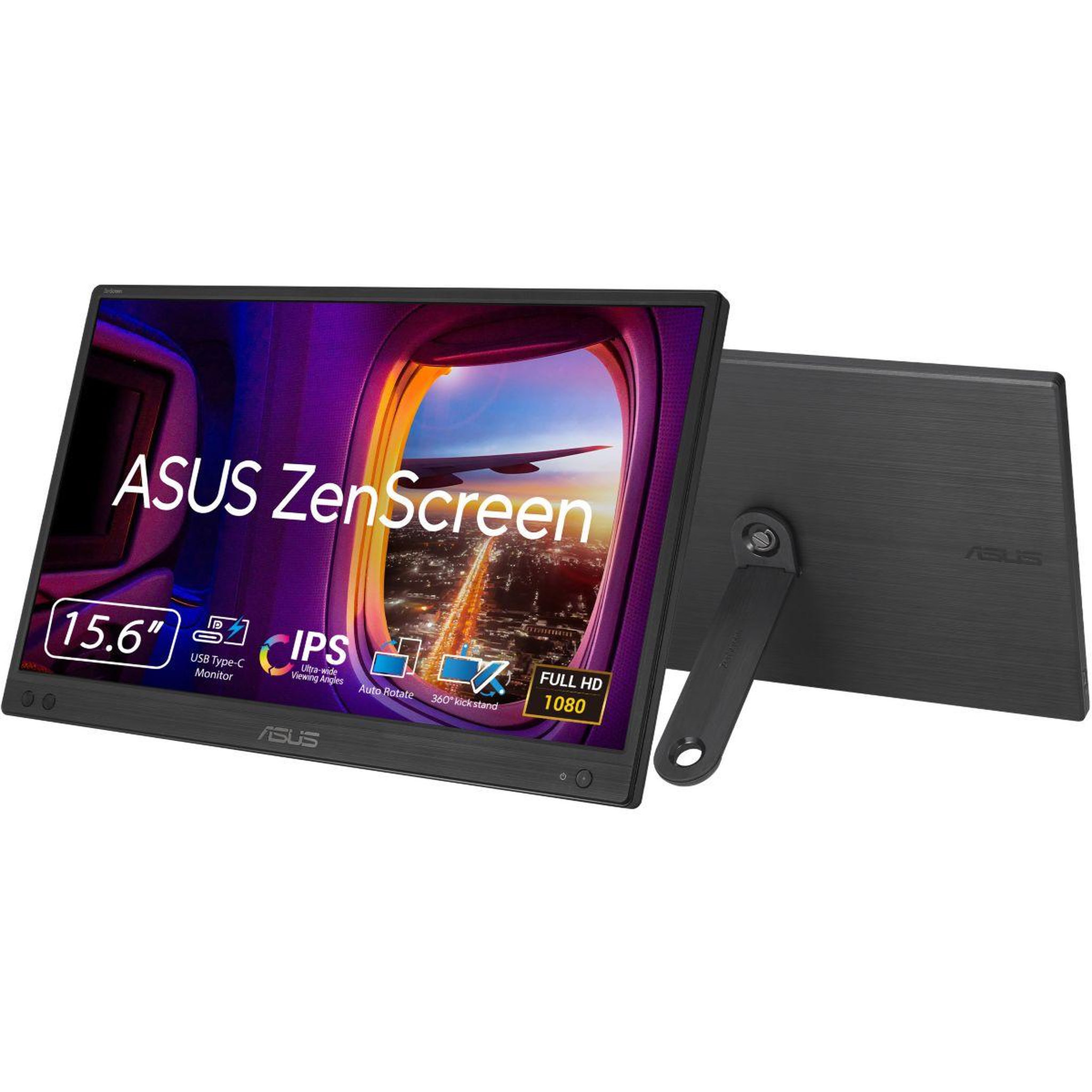 ASUS Ecran pc portable mb166cr 16  ips full hd wled usb-c support intégré pliable