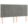 Voir la diapositive 5 : VIDAXL Sommier a lattes de lit et matelas Gris clair 200x200cm Velours