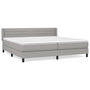 Voir la diapositive 1 : VIDAXL Sommier a lattes de lit avec matelas Gris clair 200x200cm Tissu