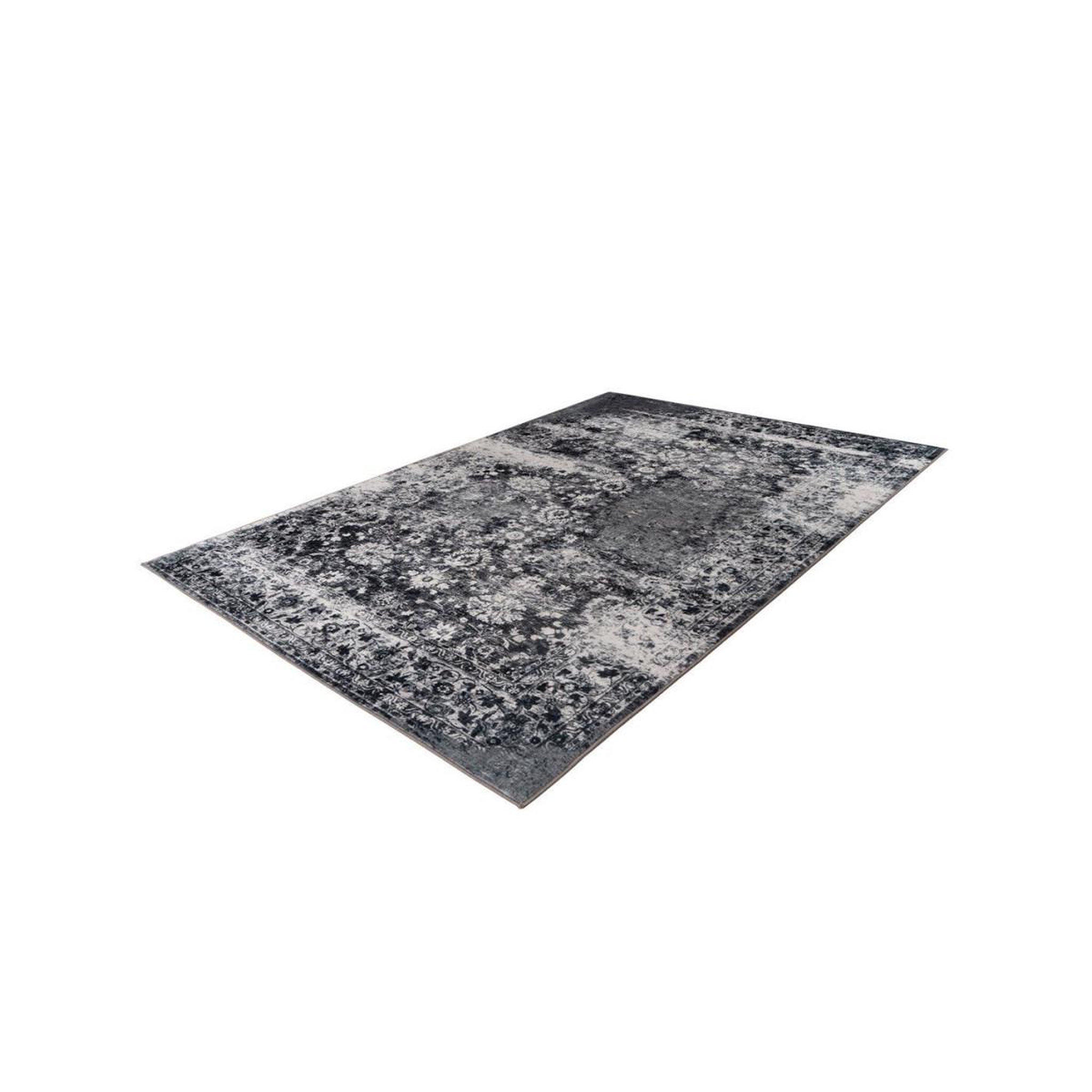 Voir la diapositive 2 : Paris Prix Tapis tissé vintage à poils plats  saphira  gris