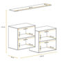 Voir la diapositive 3 : Paris Prix Lot de 2 Blocs & Étagère  Switch SBI  130cm Naturel & Gris