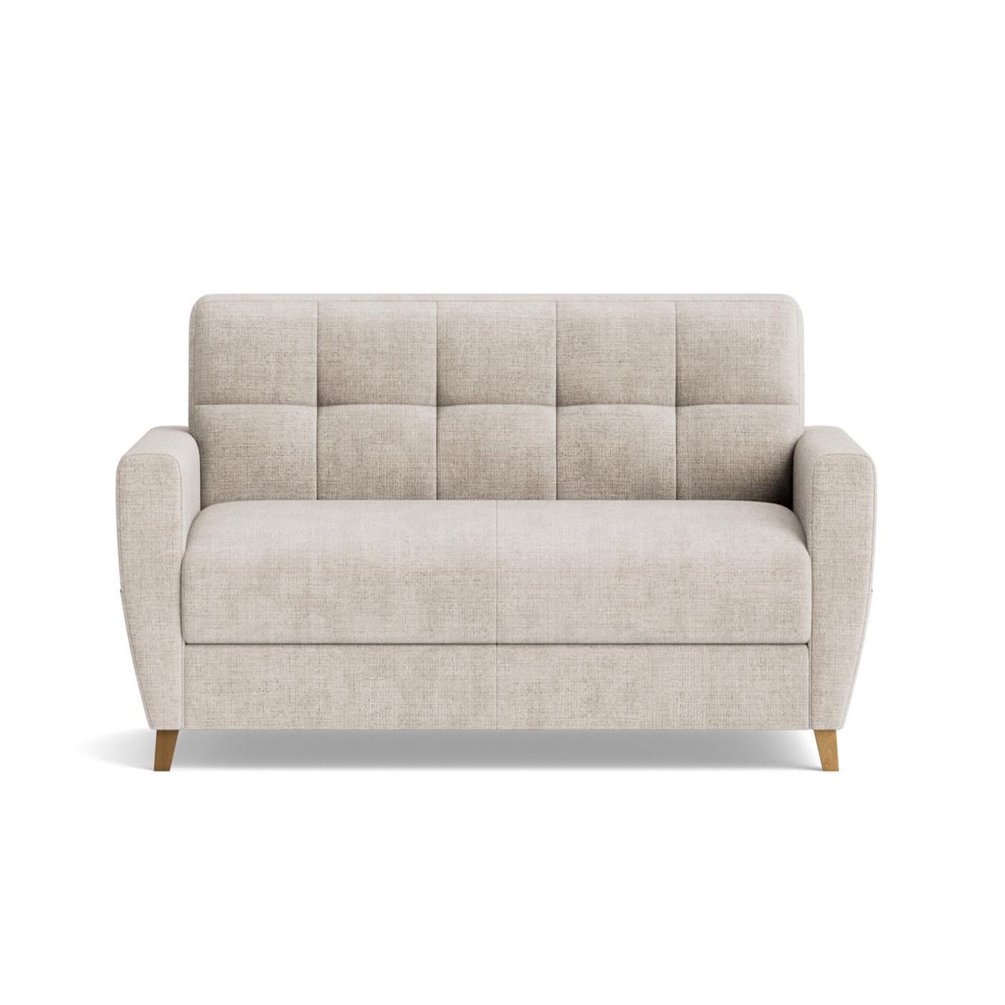 BEST MOBILIER Thibault - canapé lit 3 places convertible express couchage quotidien 140 cm matelas 18 cm en velours texturé. Coloris disponibles : Beige