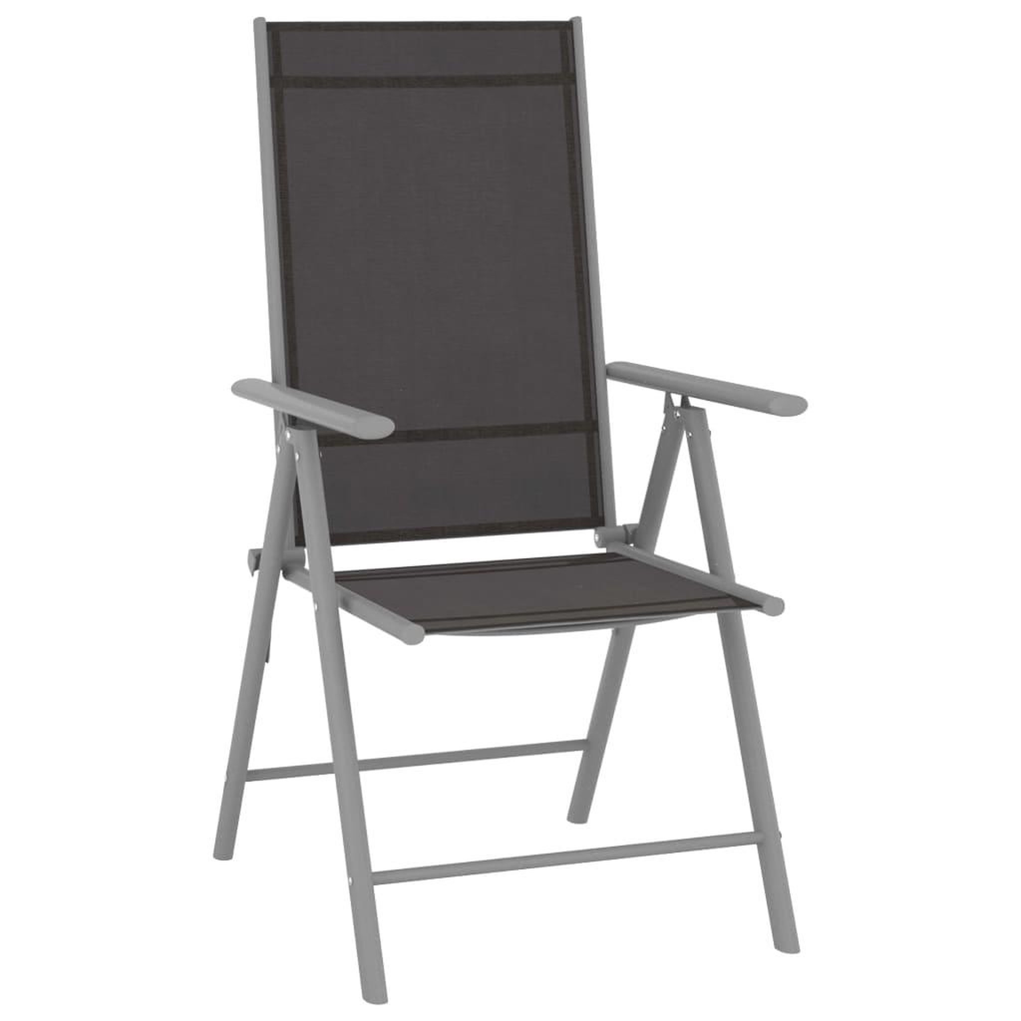 Voir la diapositive 3 : VIDAXL Ensemble a manger de jardin 5 pcs aluminium argente et noir