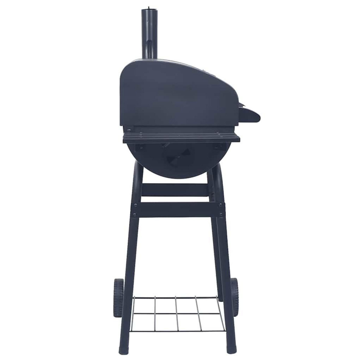 VIDAXL Gril barbecue au charbon avec etagere inferieure Noir