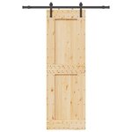 VIDAXL Porte coulissante et kit de quincaillerie 70x210 cm pin massif