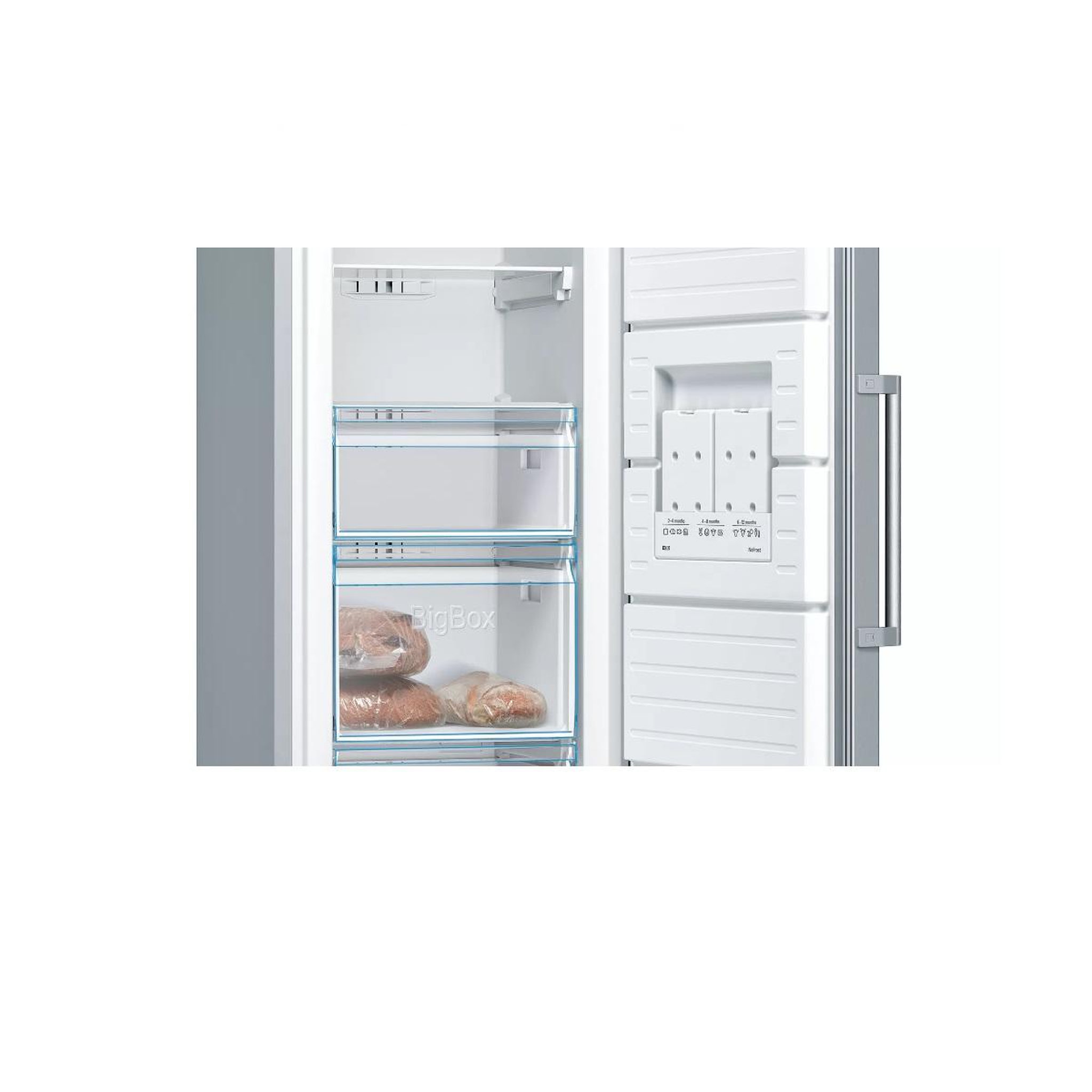 Voir la diapositive 4 : BOSCH Congélateur armoire 60cm 242l  nofrost gris - gsn36vlep