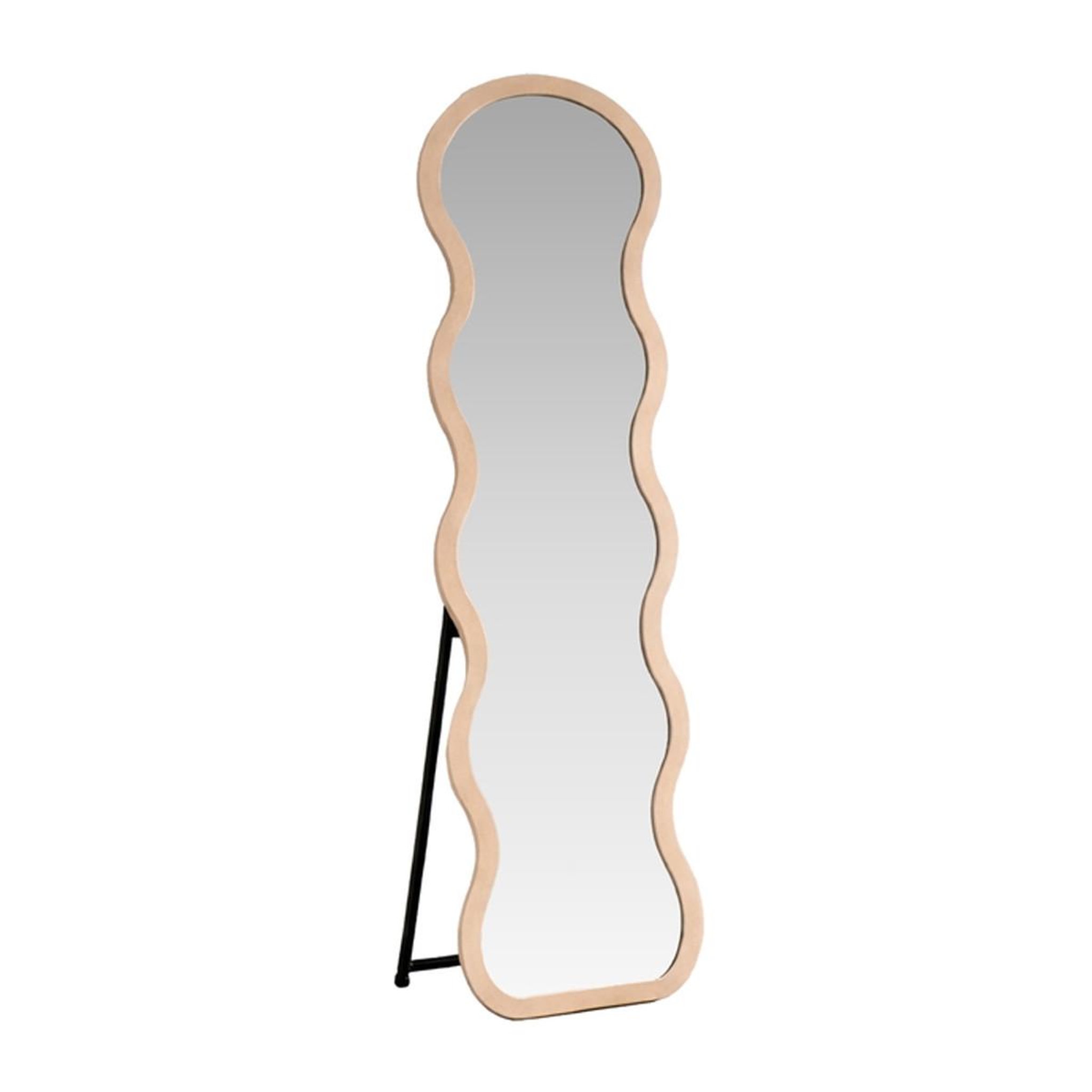 Paris Prix Miroir sur Pied Ondulé  Loui  158cm Beige