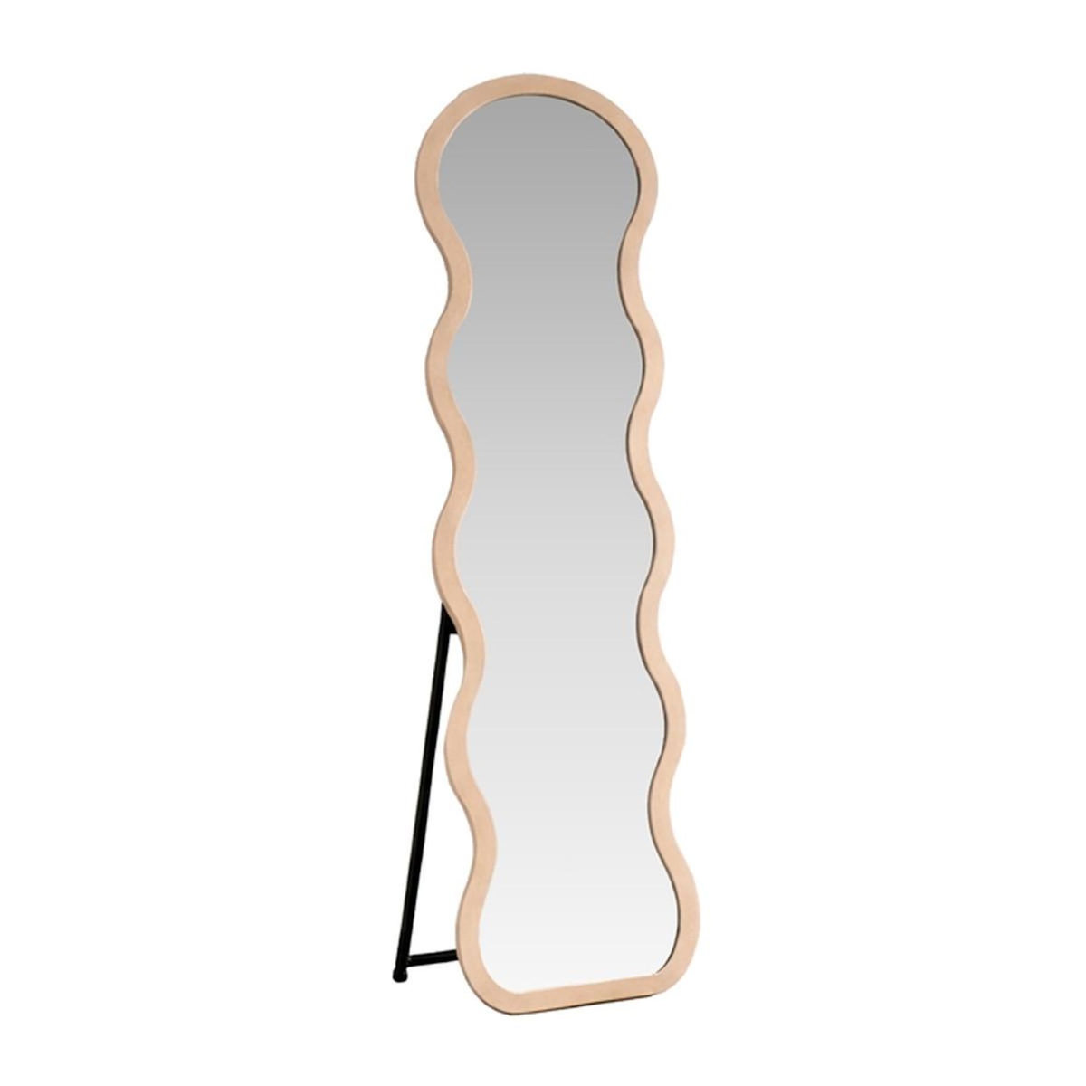 Paris Prix Miroir sur Pied Ondulé  Loui  158cm Beige