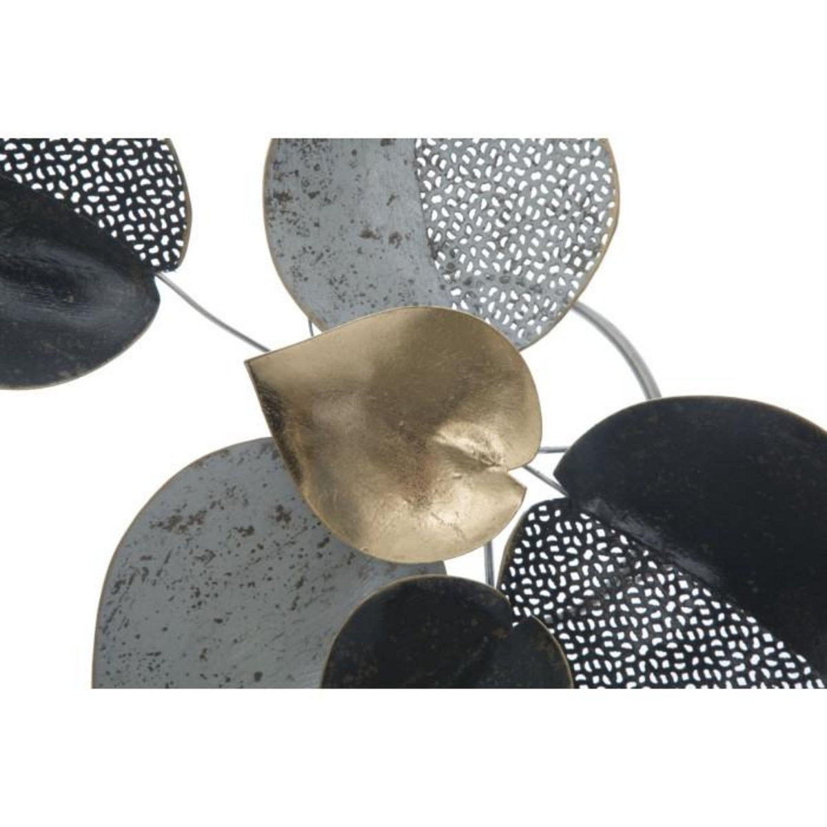 Paris Prix Décoration Murale en Métal  Demi-Feuille  62cm Multicolore