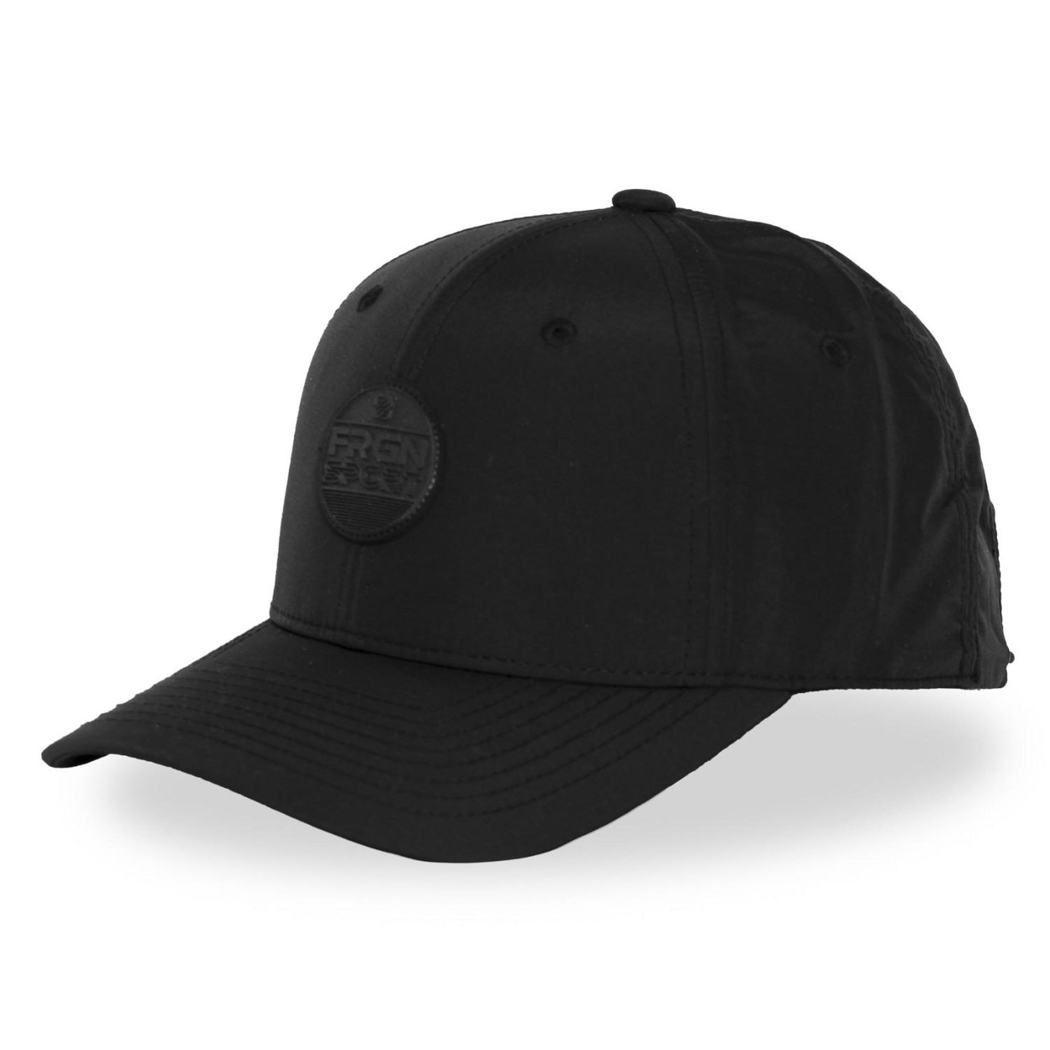 FREEGUN Casquette baseball avec écusson rond PU FRGN. Coloris disponibles : Noir