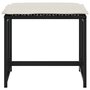 Voir la diapositive 4 : VIDAXL Tabourets de jardin avec coussins lot de 4 noir resine tressee