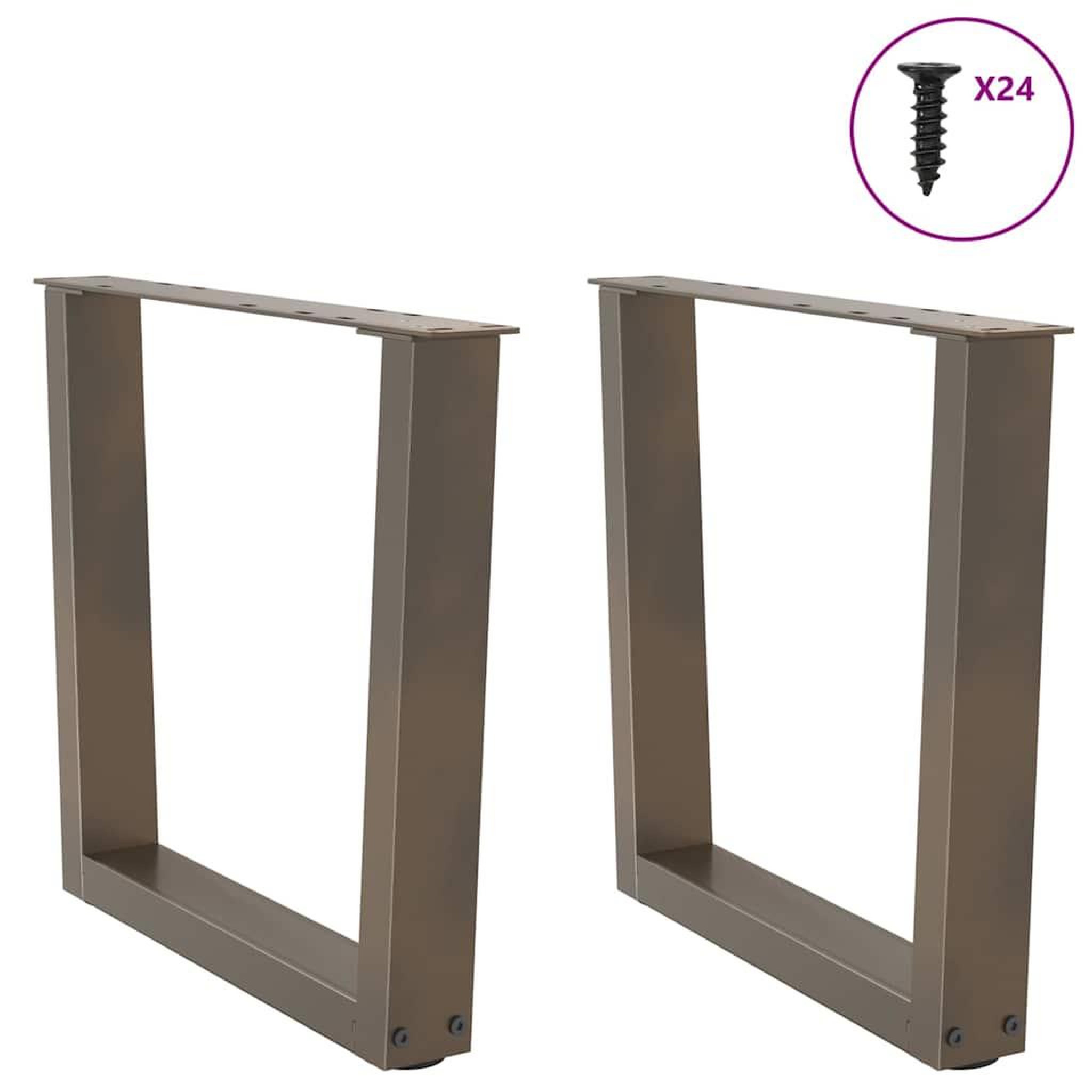Voir la diapositive 5 : VIDAXL Pieds de table a manger en forme de V 2 pcs acier naturel acier