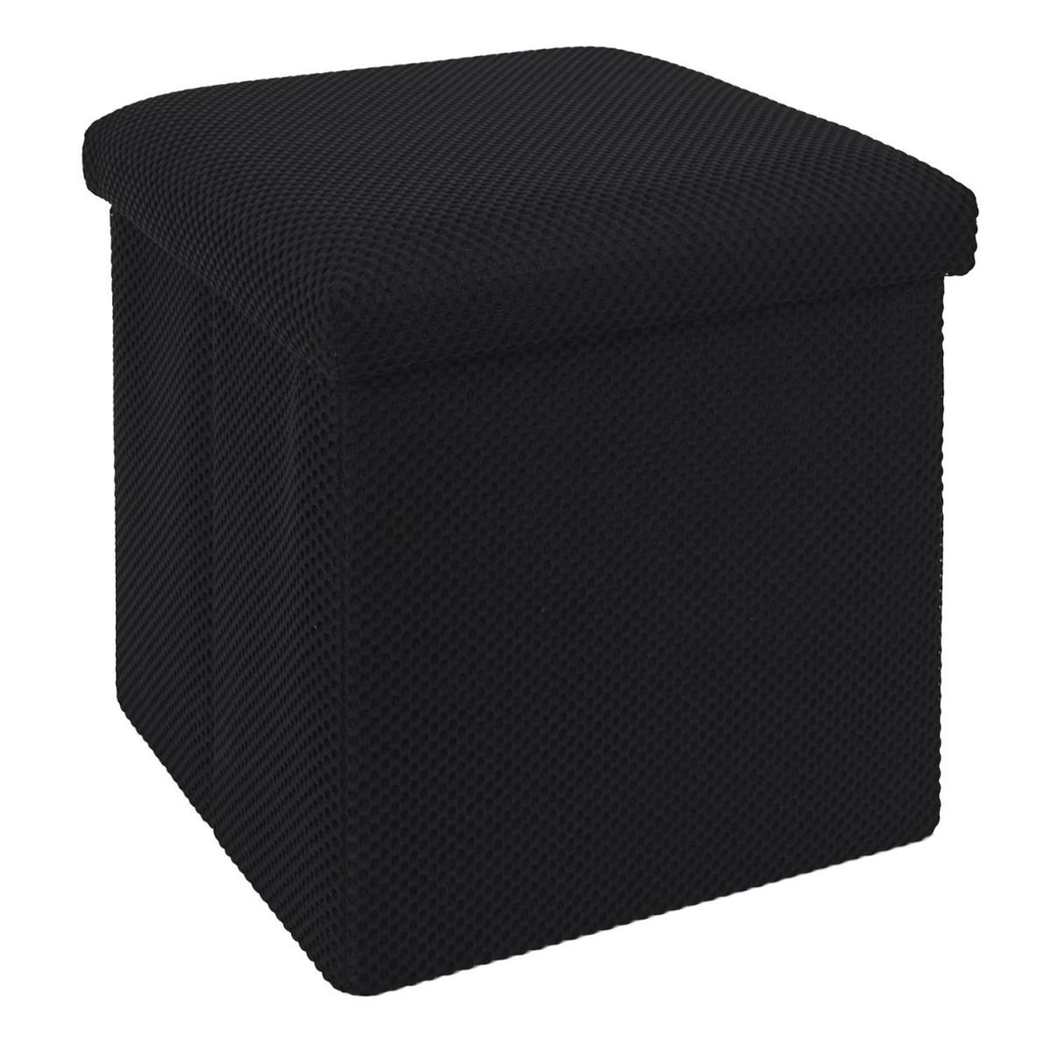 The Home Deco Factory Pouf coffre pliable  atome  38cm noir