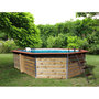 Voir la diapositive 1 : WATERCLIP Piscine bois  hexagonale 574x414x111 LUCON
