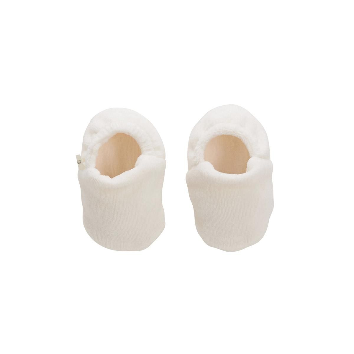 Petit Béguin Bonnet bébé et chaussons en velours Zeste d'amour