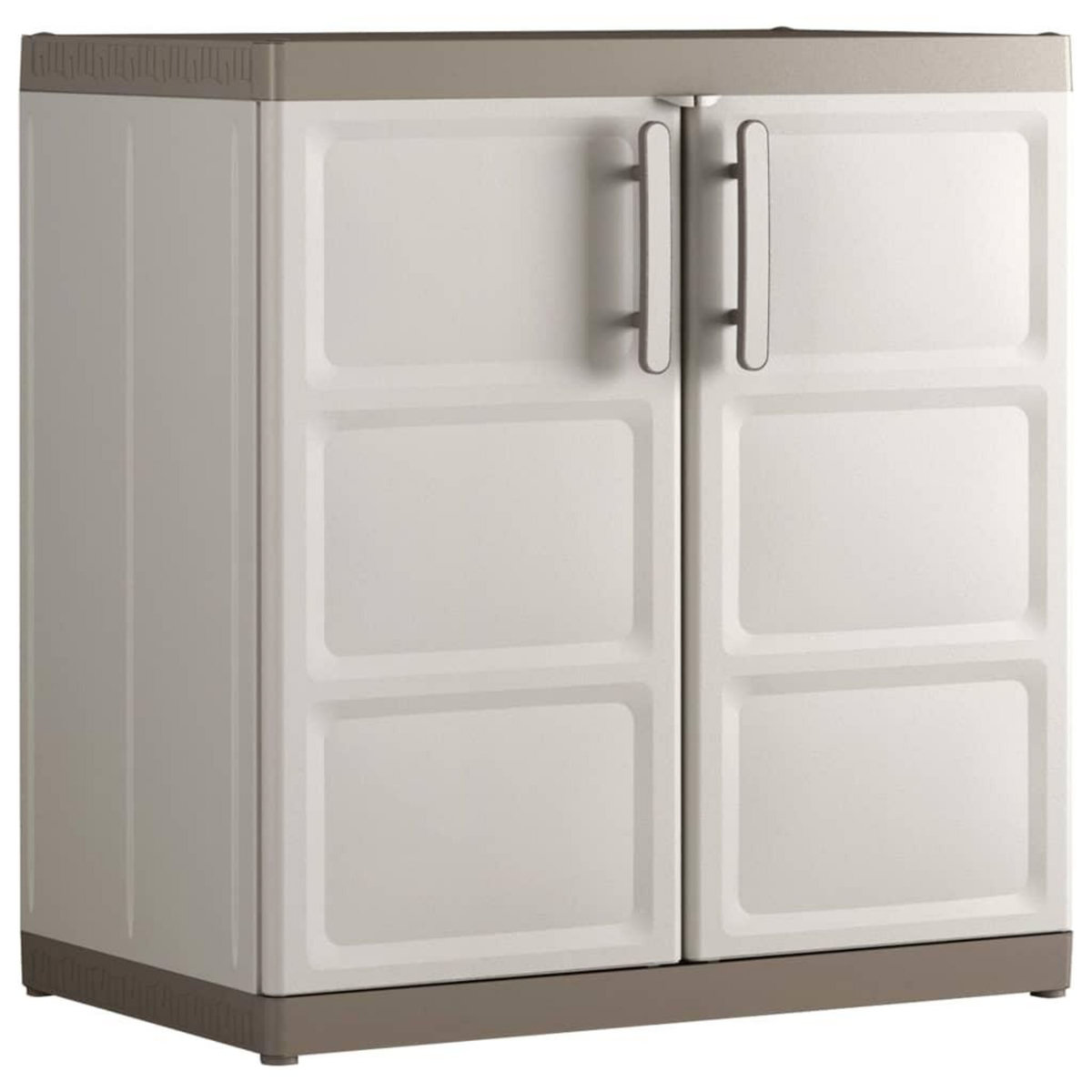 Keter Keter Armoire de rangement basse Excellence XL Beige et taupe 93 cm