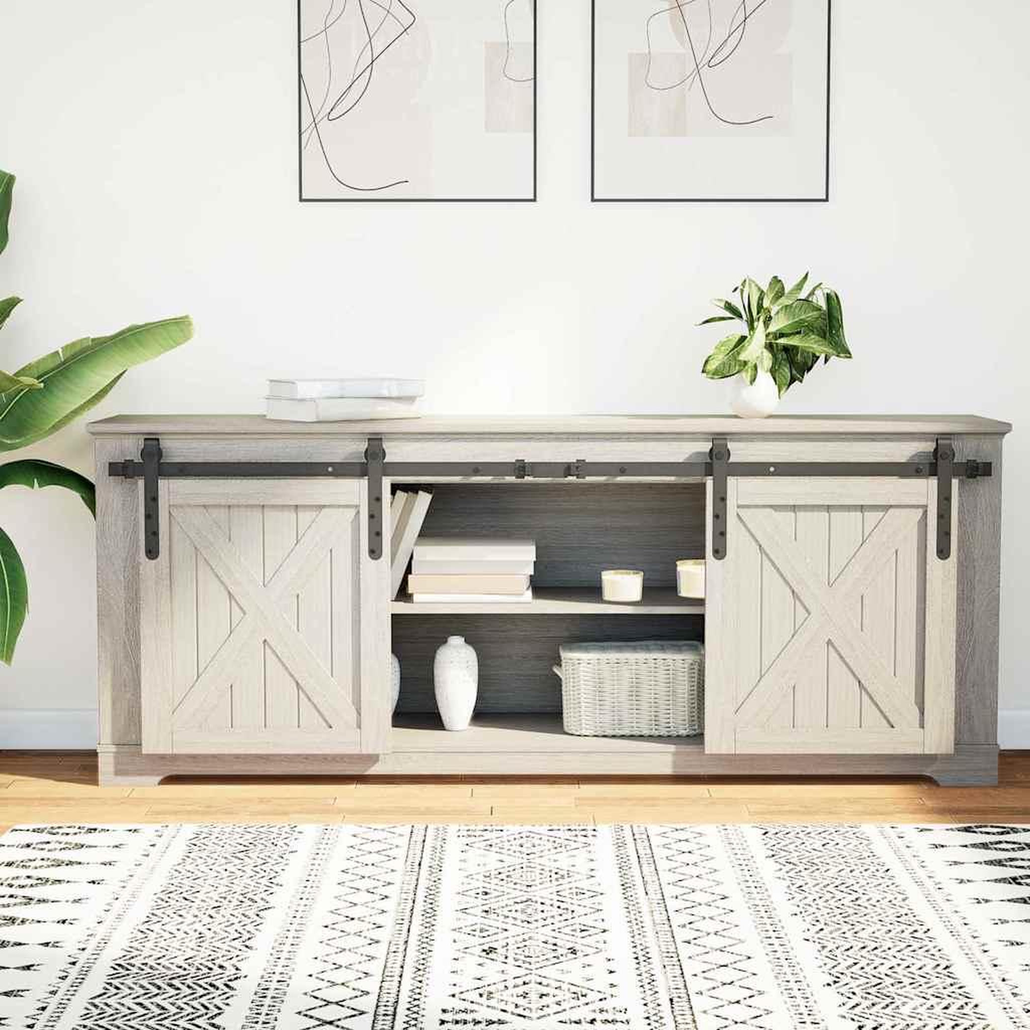 Voir la diapositive 3 : VIDAXL Kit de porte d'armoire coulissante 152 cm acier au carbone