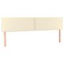 Voir la diapositive 2 : VIDAXL Tetes de lit 2 pcs Creme 100x5x78/88 cm Similicuir