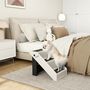 Voir la diapositive 4 : PAWHUT Escalier pour chien pliable - 3 marches antidérapantes - max. 10Kg - PP noir blanc cassé
