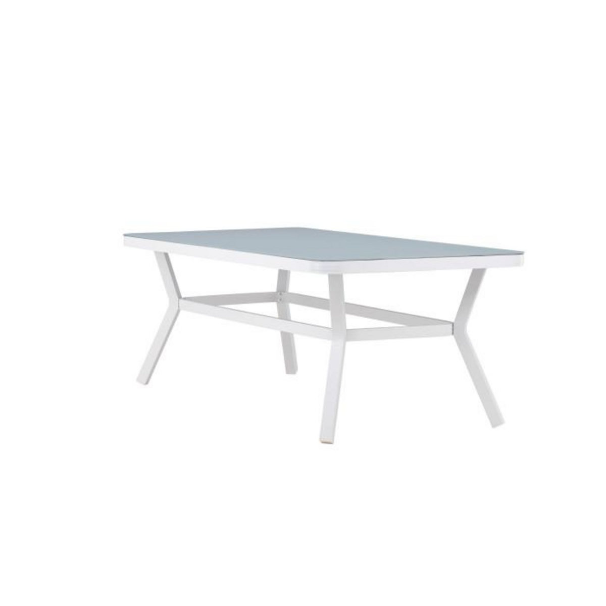 Paris Prix Table de Jardin  Virya  200cm Blanc & Gris