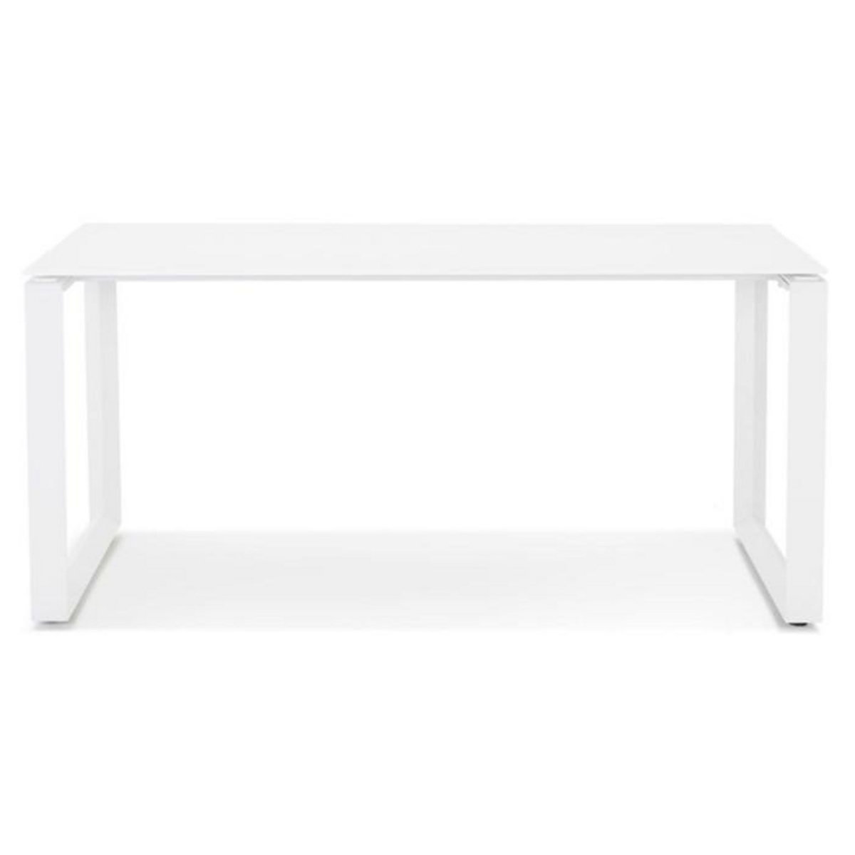 Paris Prix Bureau Design en Verre  Abigano  160cm Blanc