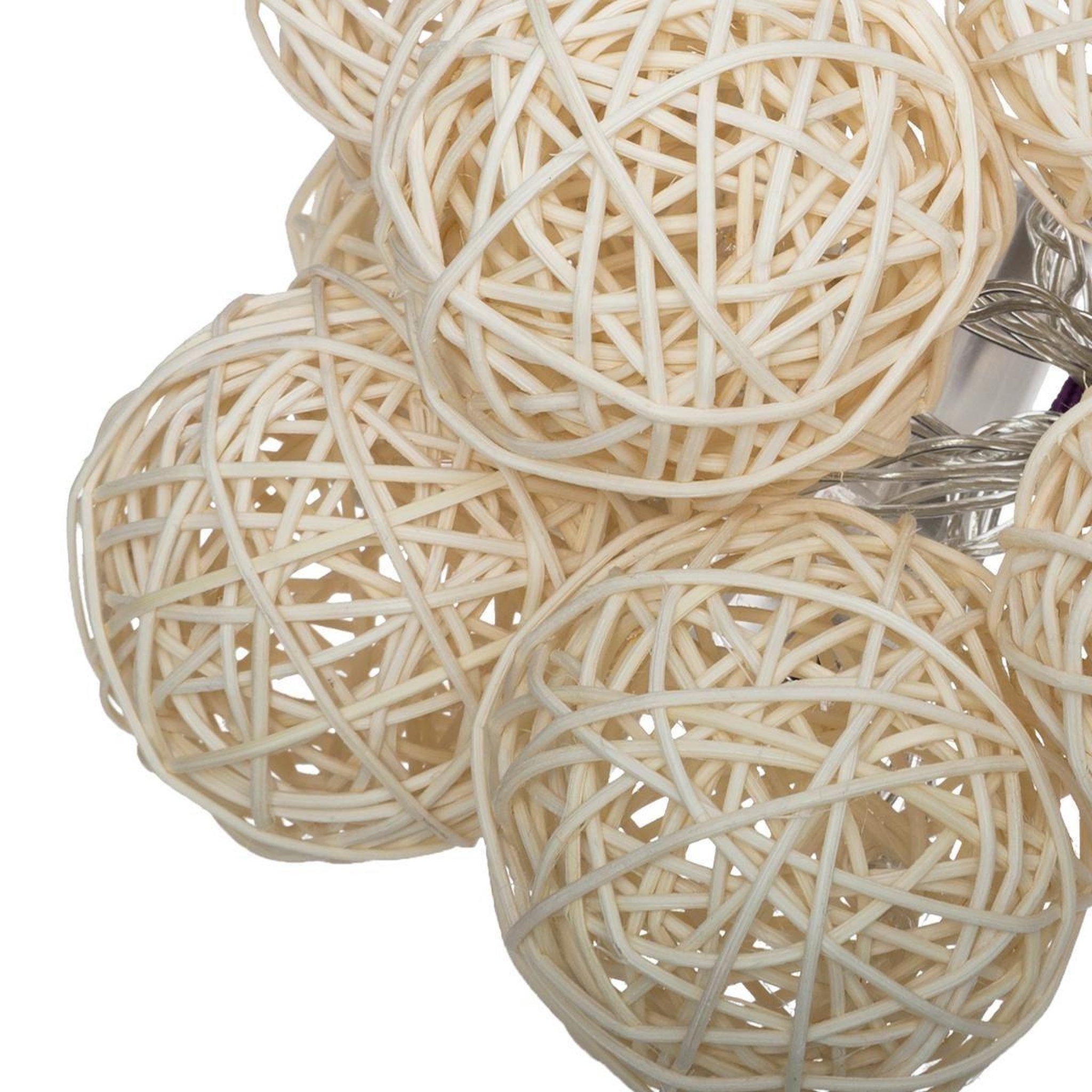 Voir la diapositive 2 : ATMOSPHERA Guirlande lumineuse led  10 boules  165cm ivoire