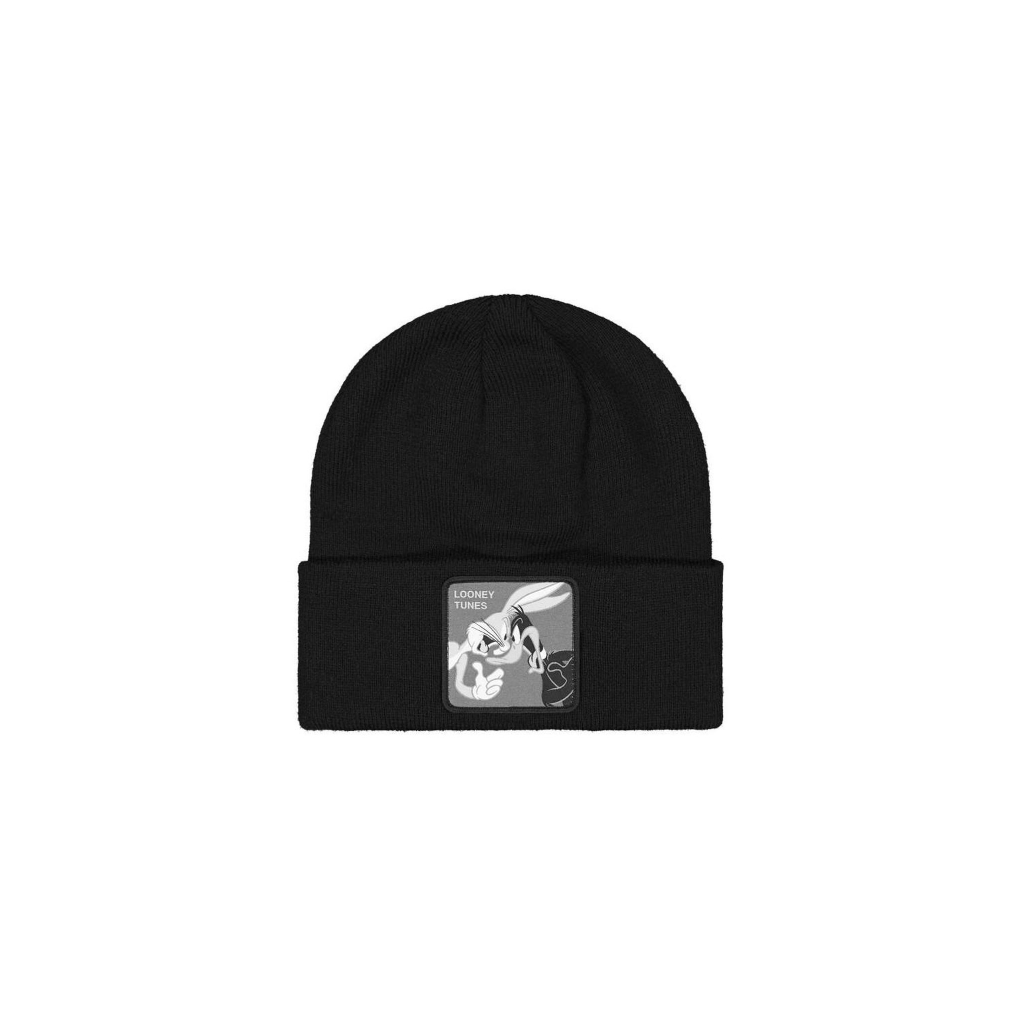 CAPSLAB Bonnet homme Looney Tunes Bugs Daffy. Coloris disponibles : Noir