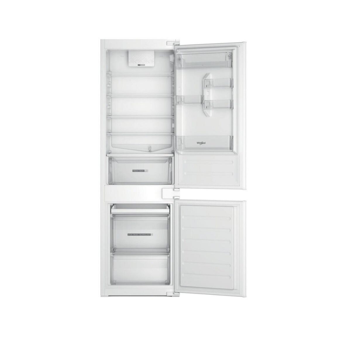 Whirlpool Réfigérateur combiné intégrable à glissières 268l statique - WHC18D021A1SFFR