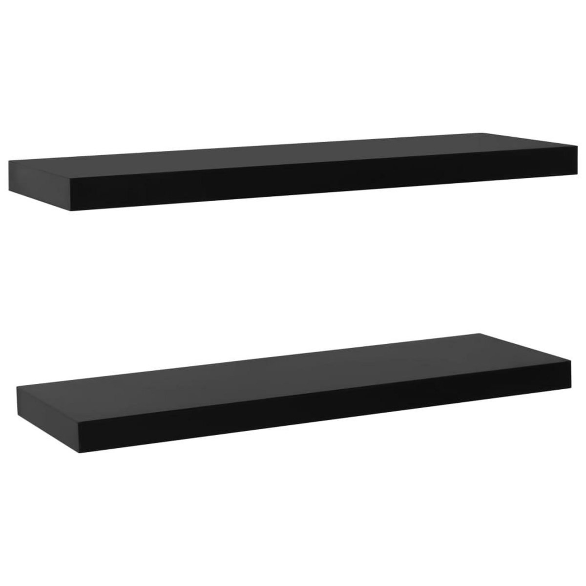 VIDAXL Etageres murales flottantes 2 pcs Noir 100x20x3,8 cm