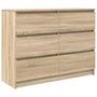 Voir la diapositive 2 : VIDAXL Buffet chene sonoma 100x35x76 cm bois d'ingenierie